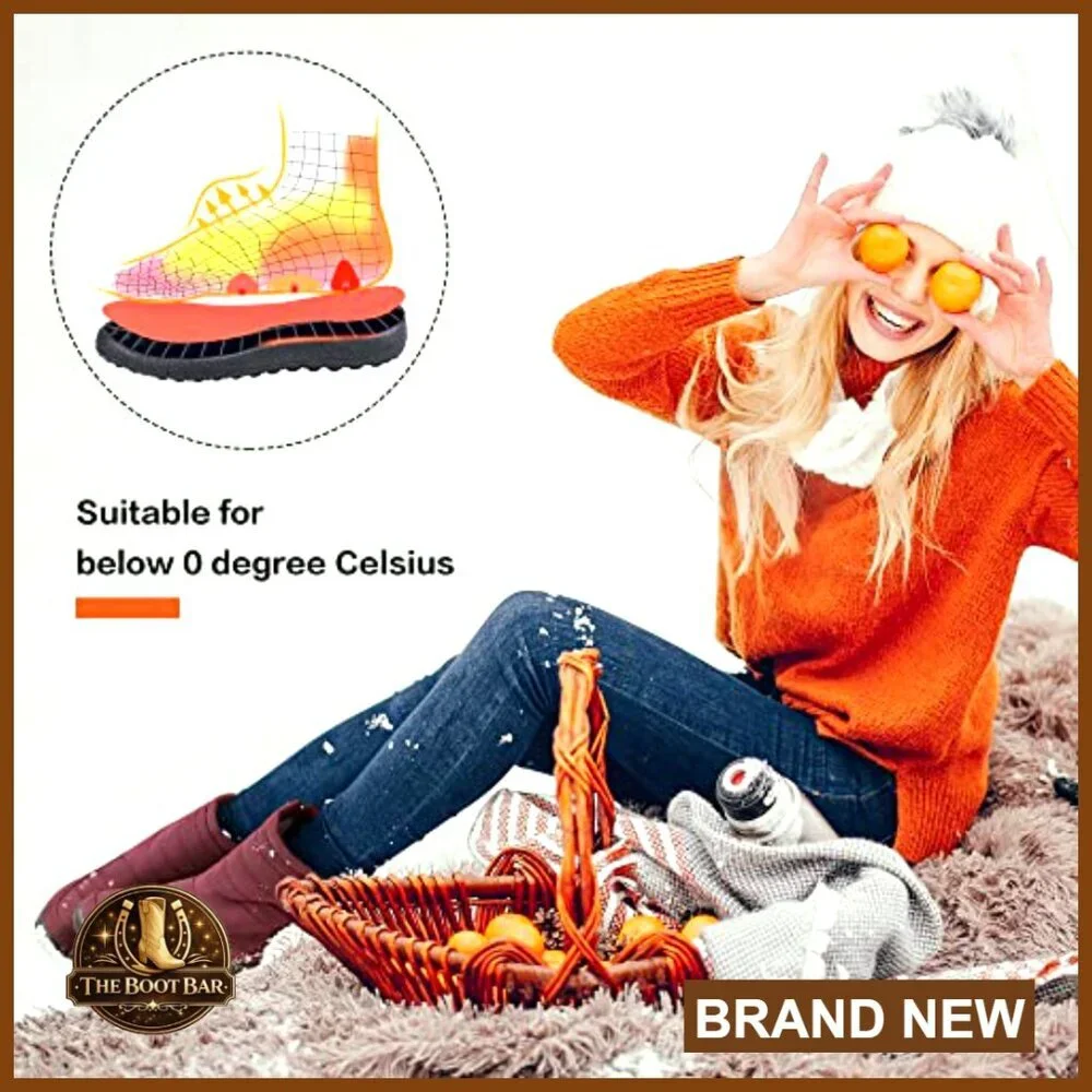 Waterproof Winter Snow Boots with Fur Lining Mid Calf Zipper - Picture 5 of 7